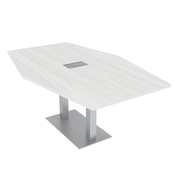 45.25 in W, 84 in L, 29 in H, Engineered Wood Top, White